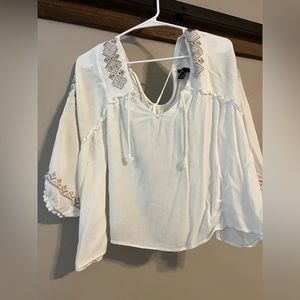 Cropped blouse top